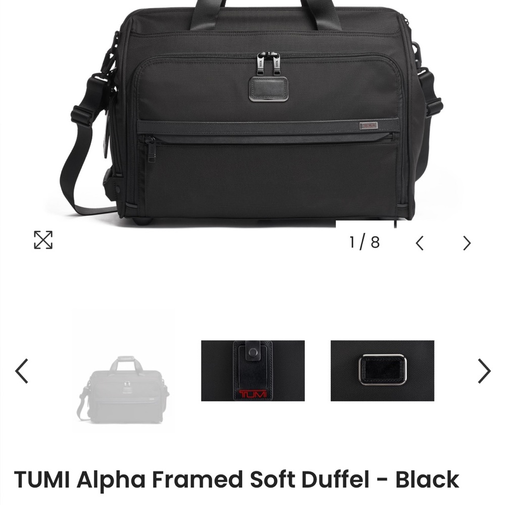 Tumi Alpha Framed Soft Duffel Bag